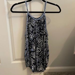 Navy Gap Tank Top Blouse